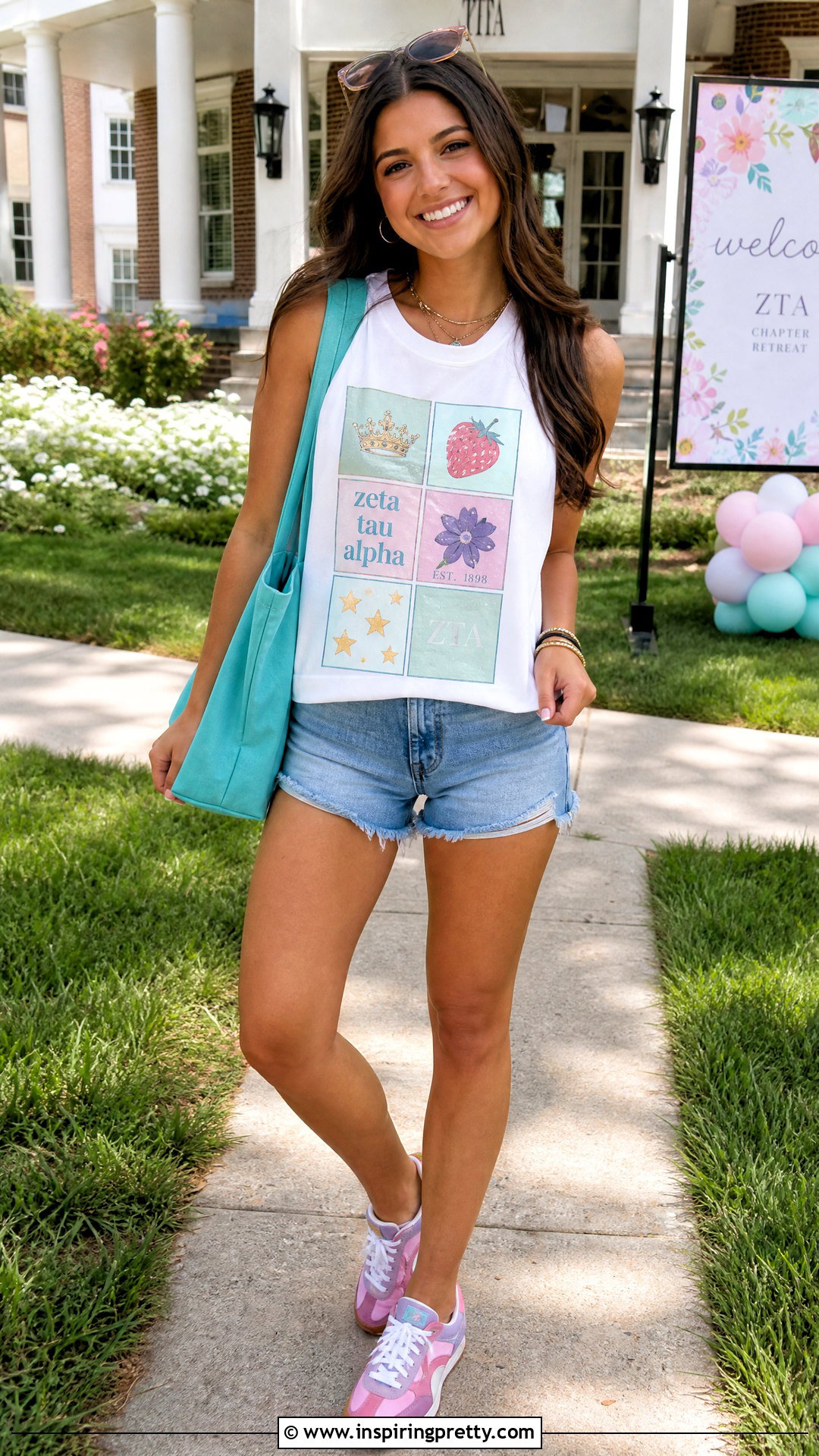Patchwork Zeta Tau Alpha Tank Top - 20 zeta tau alpha tank top design ideas