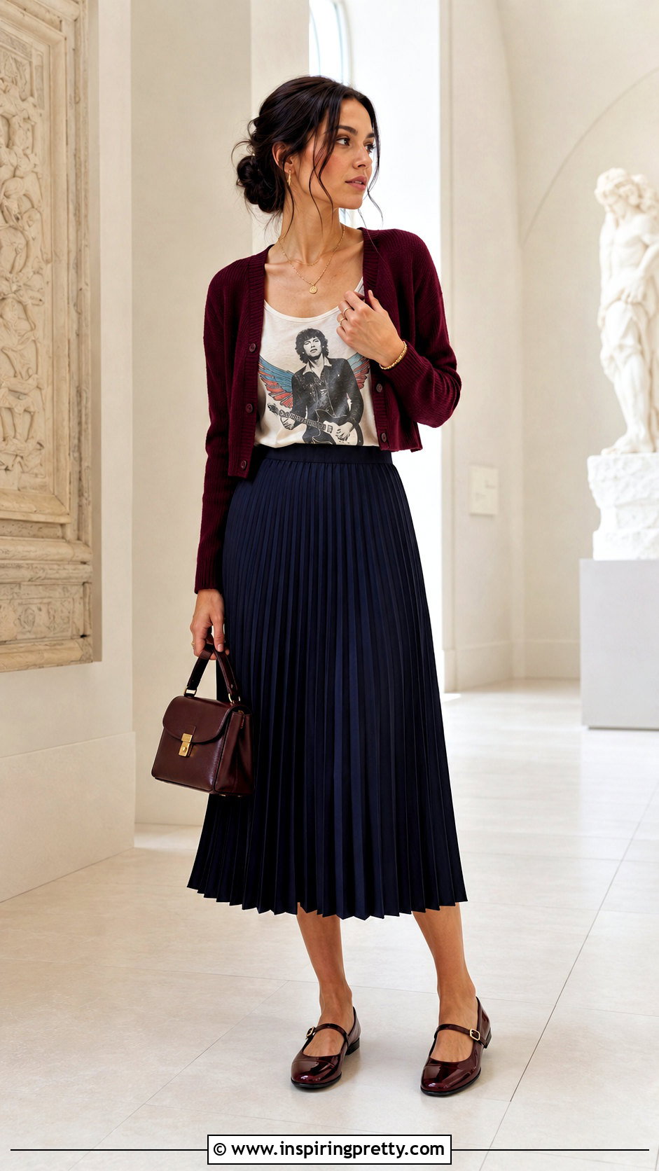 Paul McCartney Tank Top With Cardigan And Pleated Skirt - 25 paul mccartney tank top outfit ideas