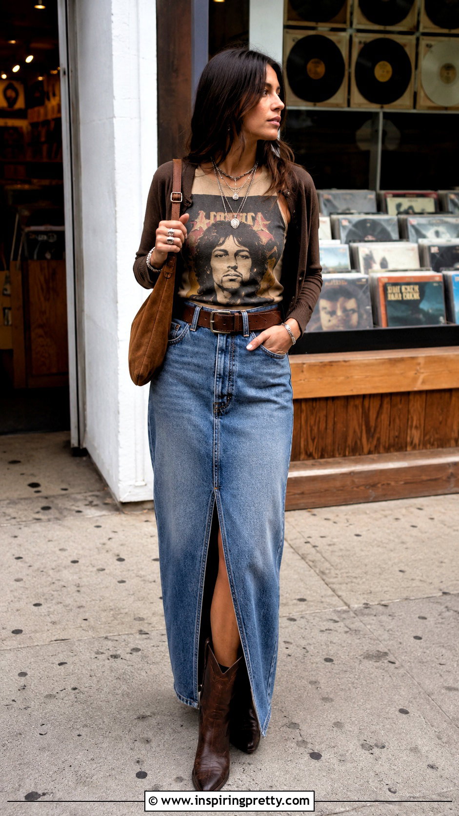 Paul McCartney Tank Top With Denim Maxi Skirt - 25 paul mccartney tank top outfit ideas