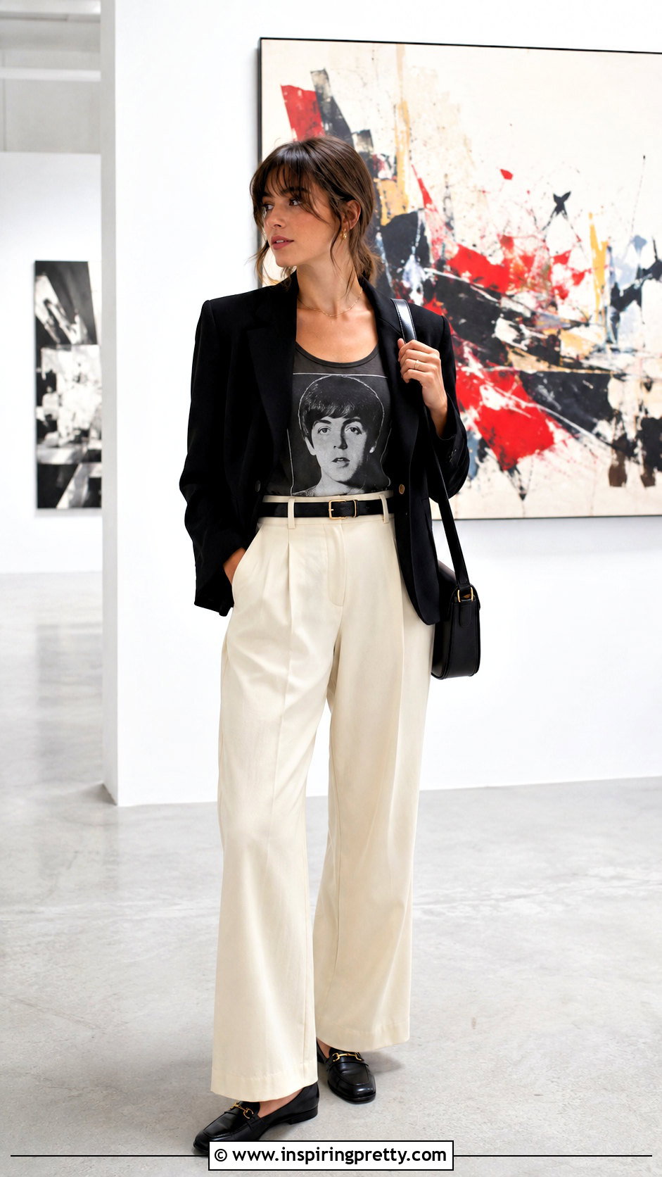 Paul McCartney Tank Top With Wide Leg Trousers - 25 paul mccartney tank top outfit ideas