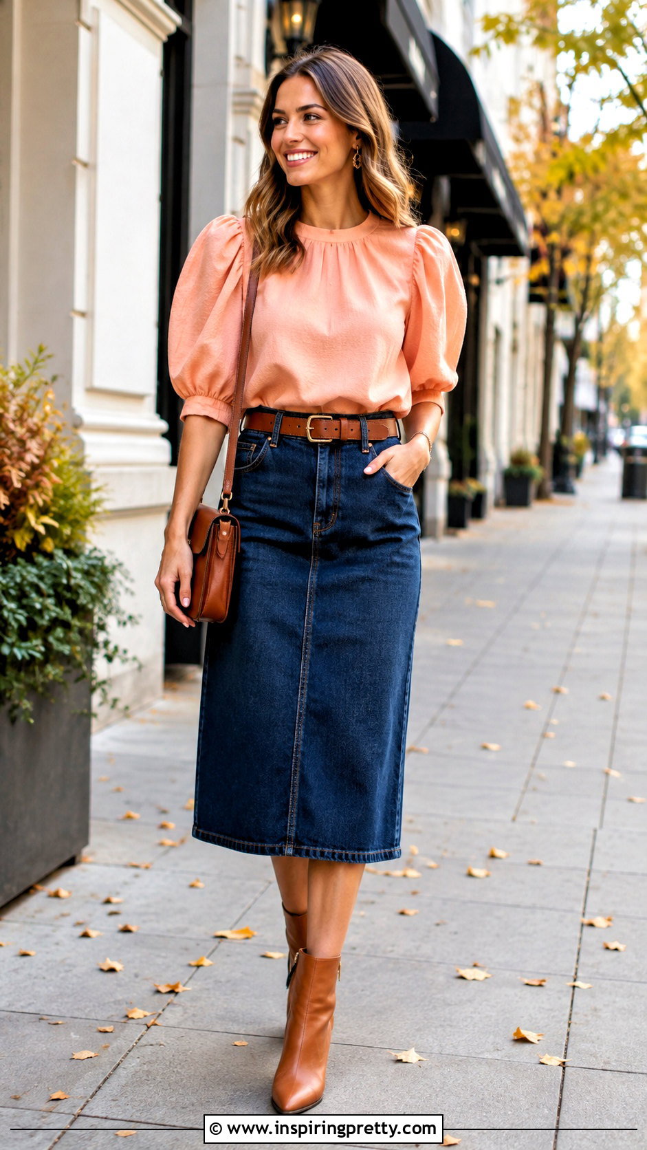 Peach Top With Satin Skirt Outfit - 50 peach top outfits