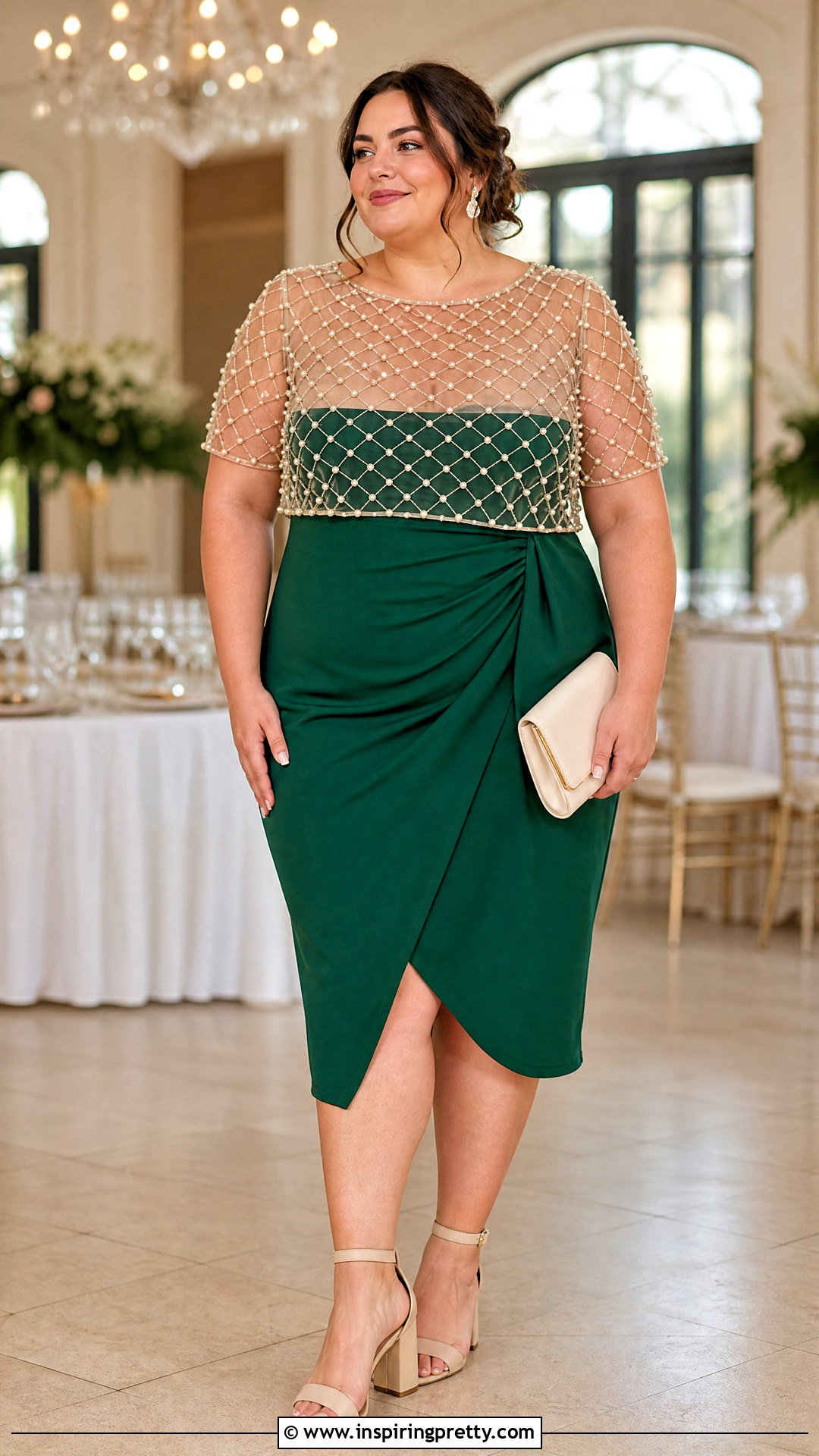 Pearl Top Over Plus Size Wrap Dress - 20 Pearl Top Over Dress outfit ideas
