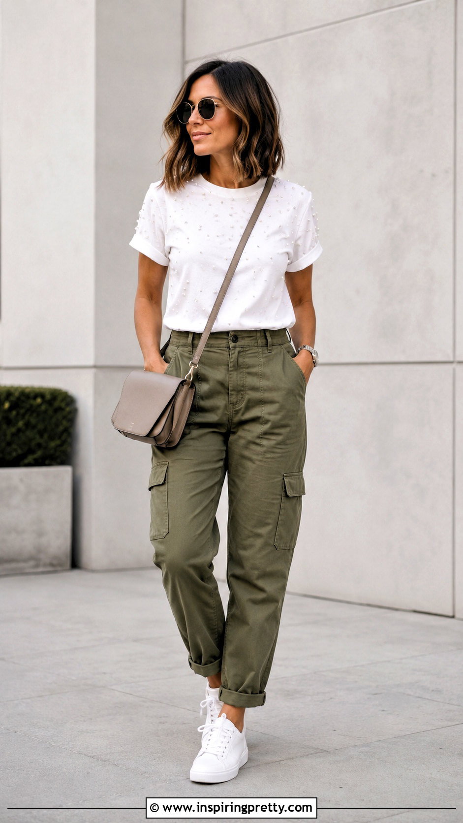 Pearl Top With Cargo Pants - How To Style Pearl Tops (20 Ways)