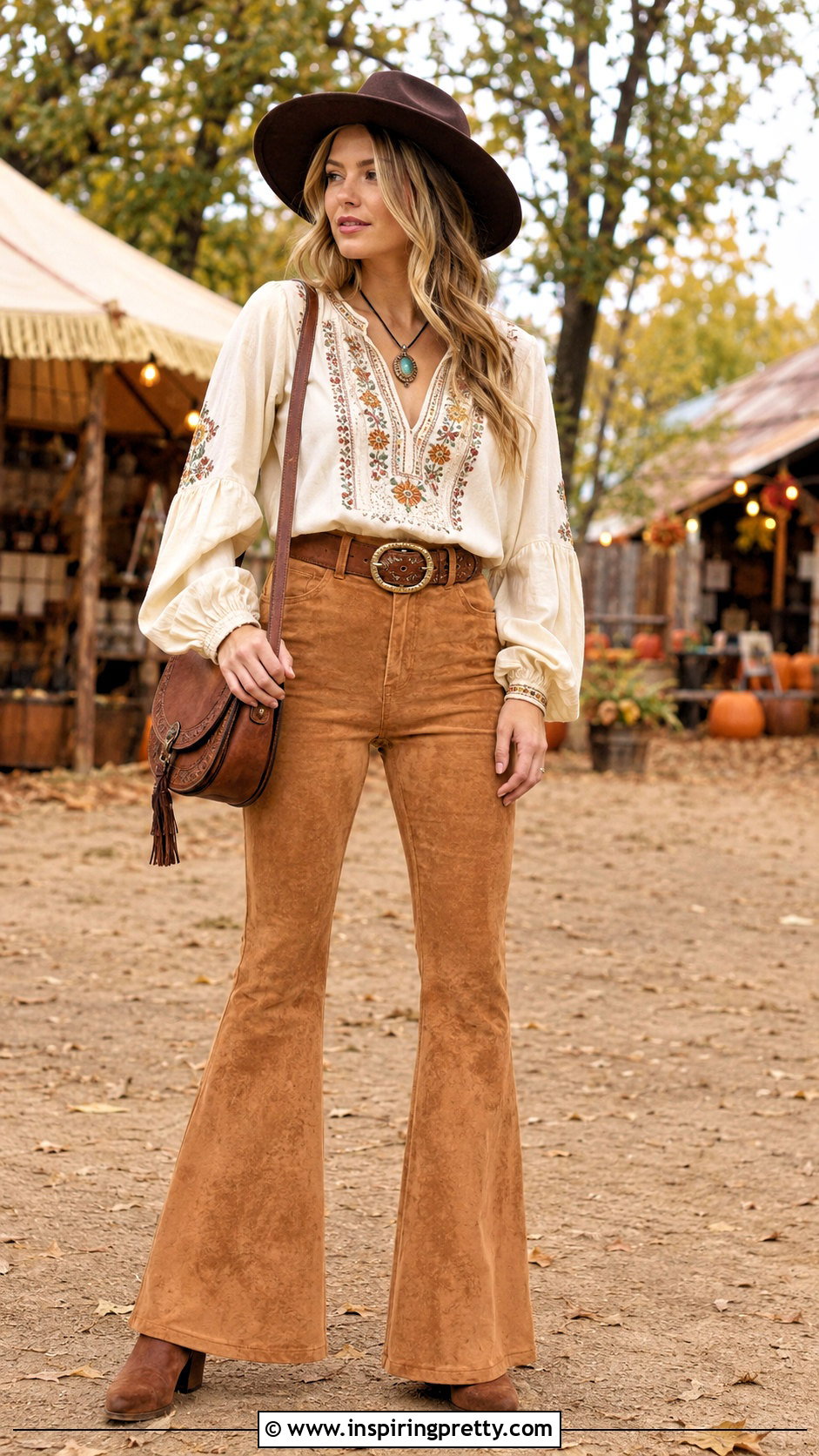 Peasant Blouse With Suede Bell Bottoms - 20 70S Tops With Bell Bottoms