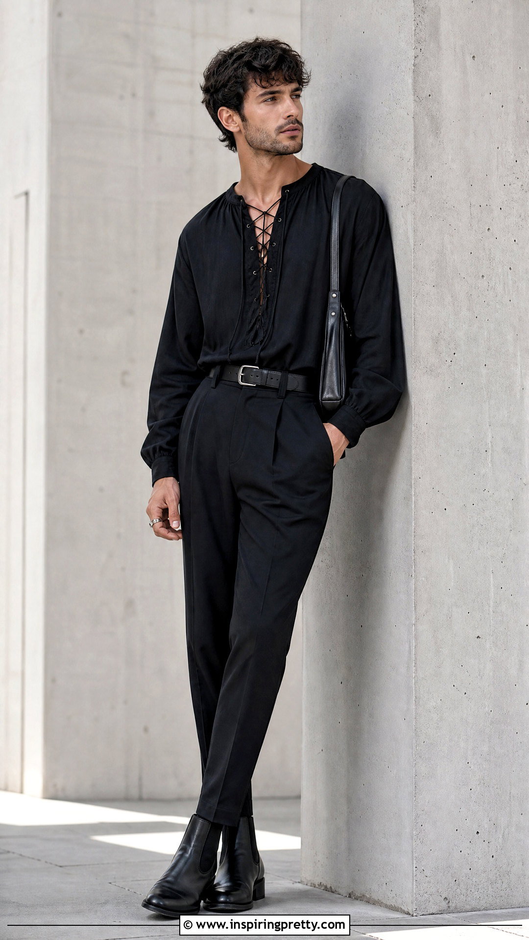 Peasant Top Men Monochrome Outfit - 25 Peasant Top Men outfit ideas