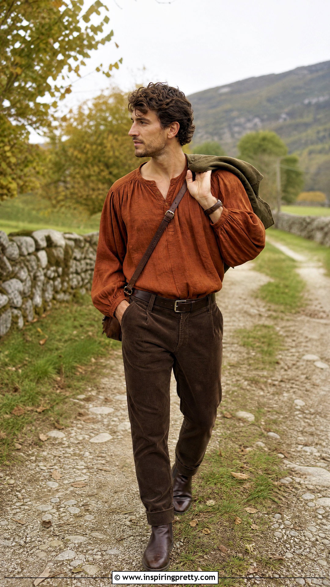 Peasant Top Men Outfit With Corduroy Pants - 25 Peasant Top Men outfit ideas