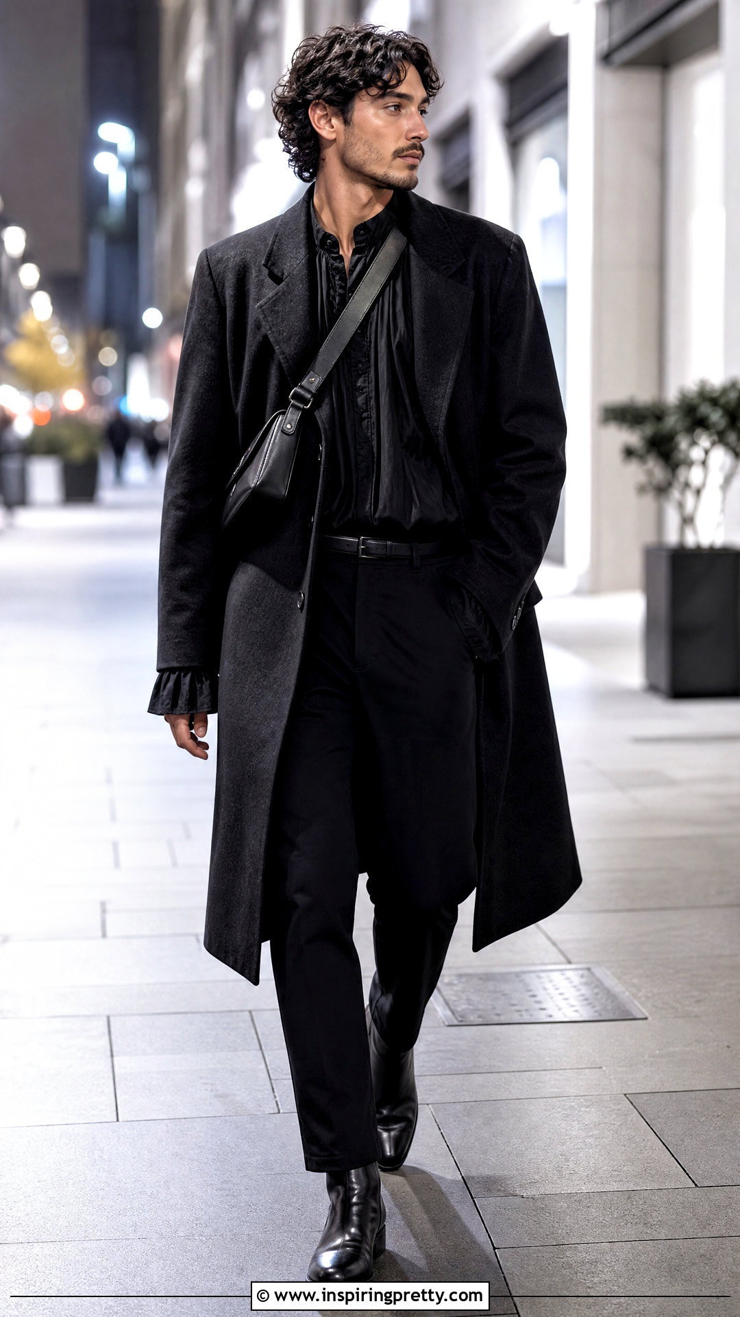 Peasant Top Men Outfit With a Long Coat - 25 Peasant Top Men outfit ideas