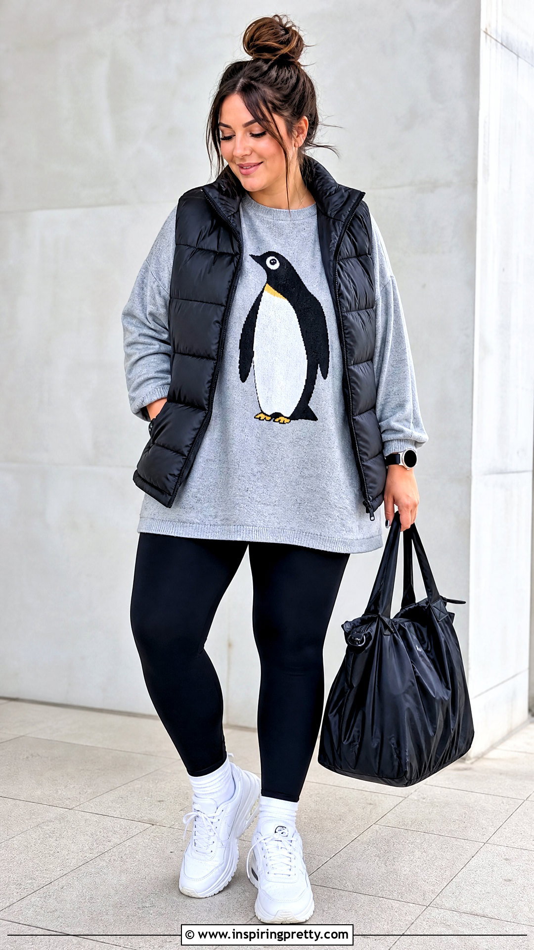 Penguin Top With Black Leggings - 25 penguin top outfit ideas