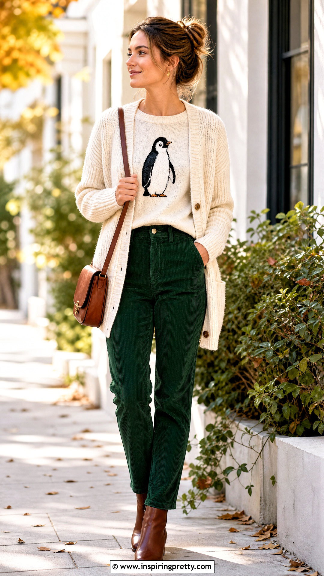 Penguin Top With Corduroy Pants - 25 penguin top outfit ideas