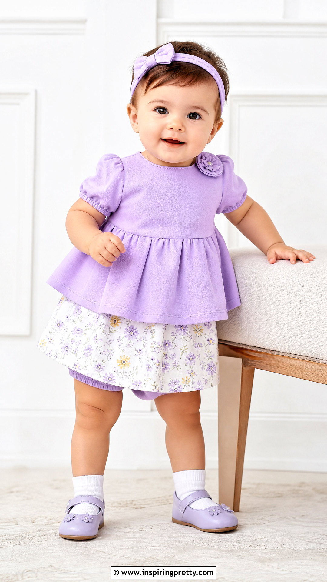 Peplum Baby Skirt Top Set - 50 baby skirt top designs