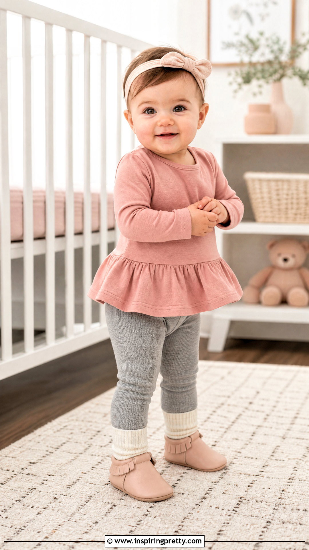 Peplum Baby Top With Knit Leggings - 50 baby tops designs