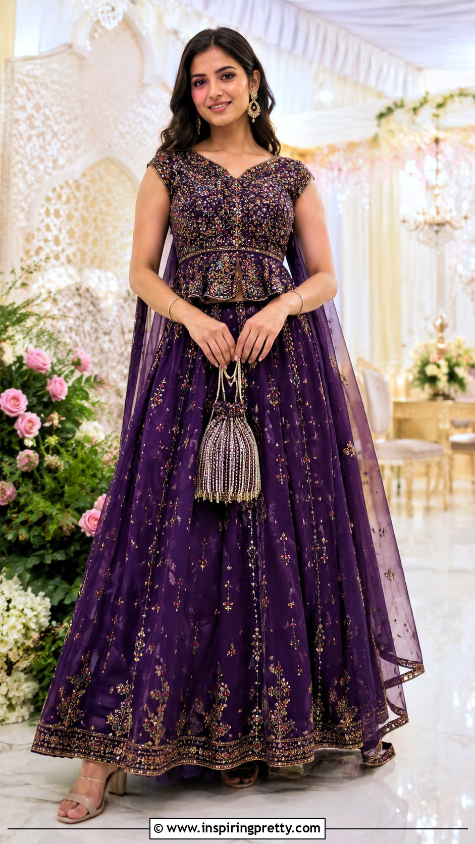 Peplum Crop Top And Skirt For Indian Wedding - 20 skirt crop top outfit indian weddings