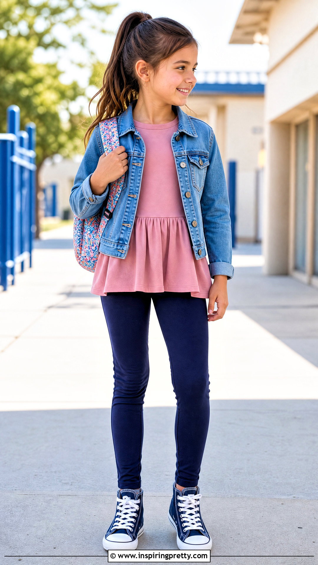 Peplum Long Sleeve Top With Leggings - 25 long sleeve tops for girls