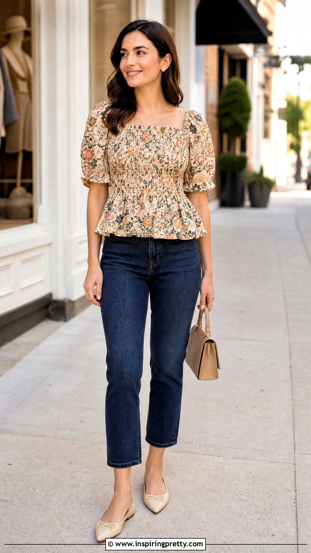 Peplum Odille Top With Cropped Jeans - 20 odille top outfit ideas