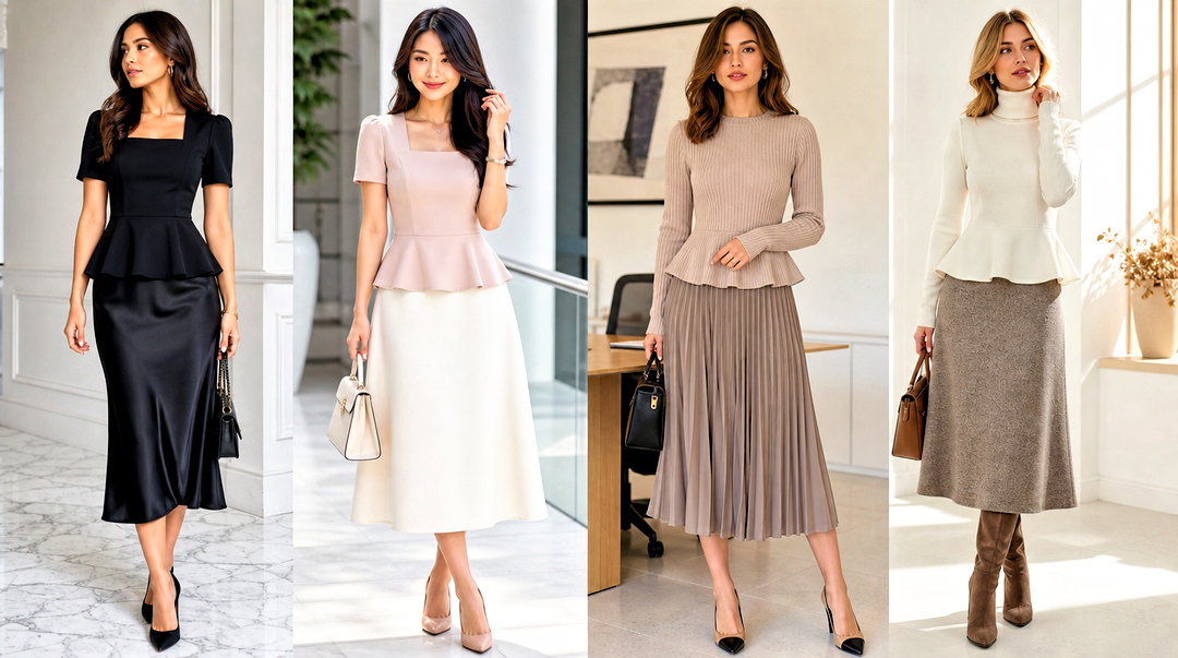 50 Peplum Top Outfits With Skirts for Elegant Party Looks