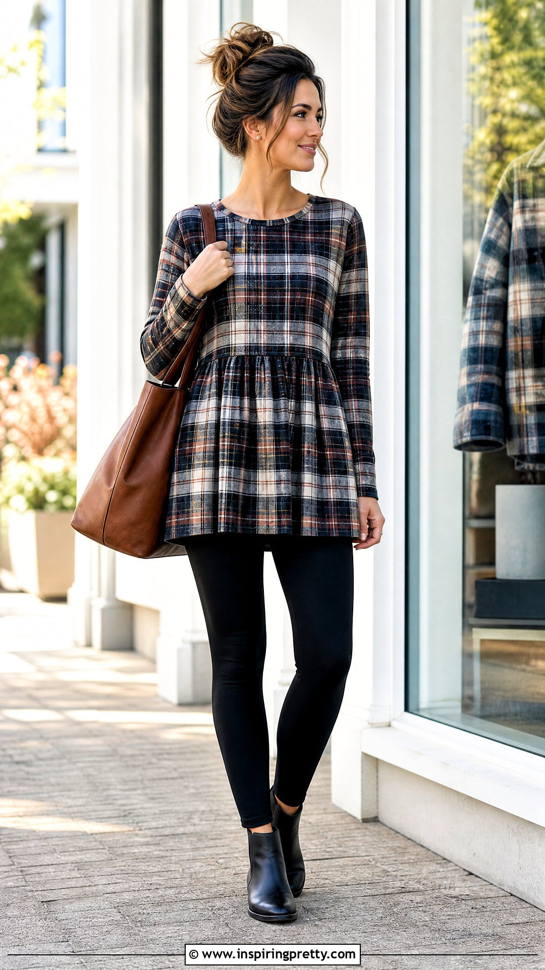 Peplum Top With Black Leggings - 50 peplum top outfits casual ideas