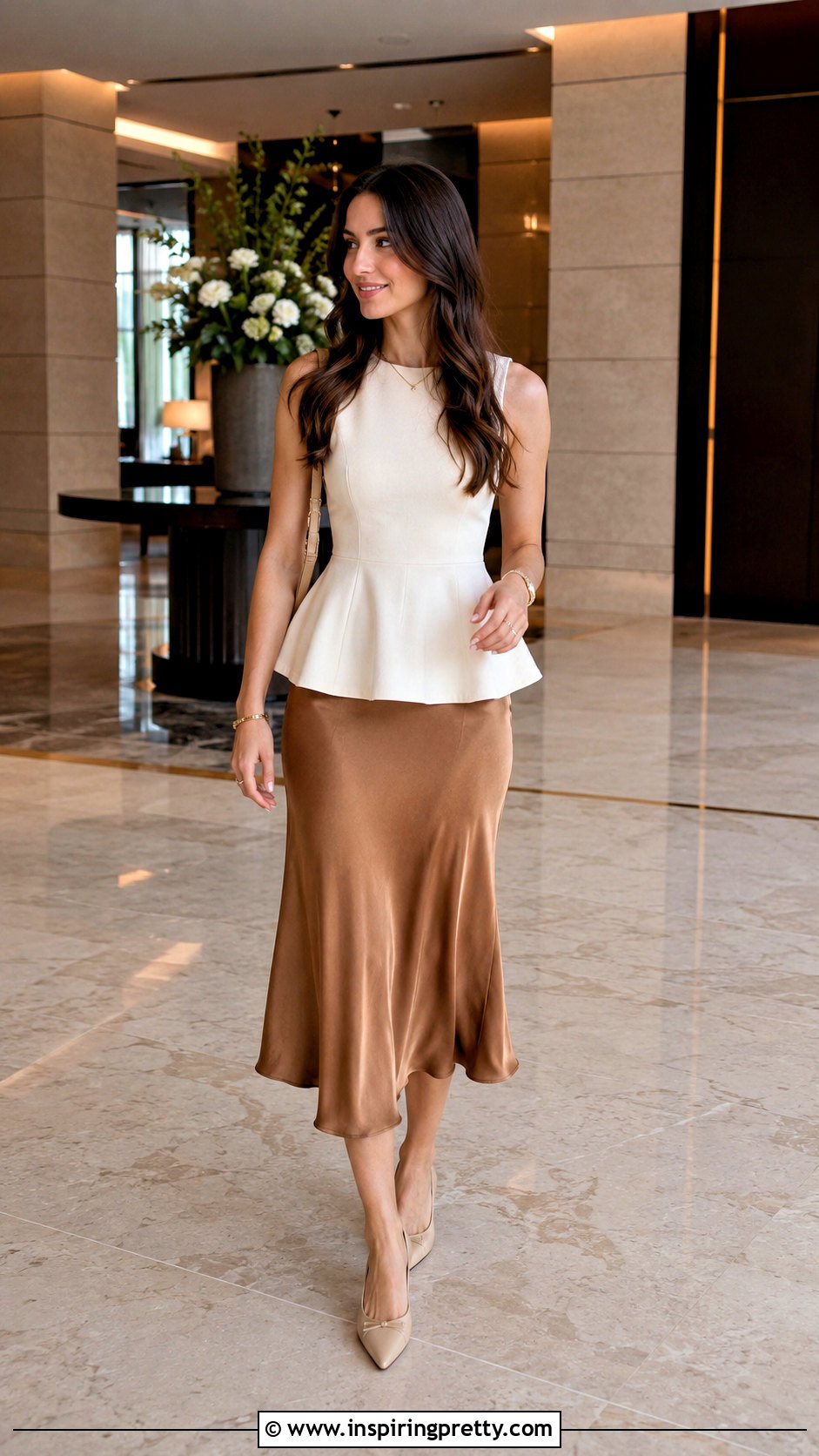 Peplum Top With Midi Skirt - 20 Peplum Top Fashion Style outfit ideas