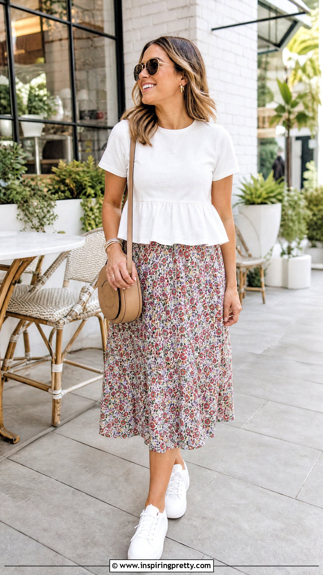 Peplum Top With Midi Skirt Brunch Outfit - 50 peplum top with skirt outfits
