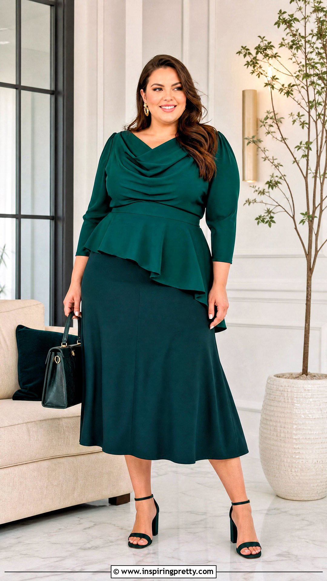 Peplum Top With Midi Skirt Plus Size Outfit - 50 peplum top with skirt outfits