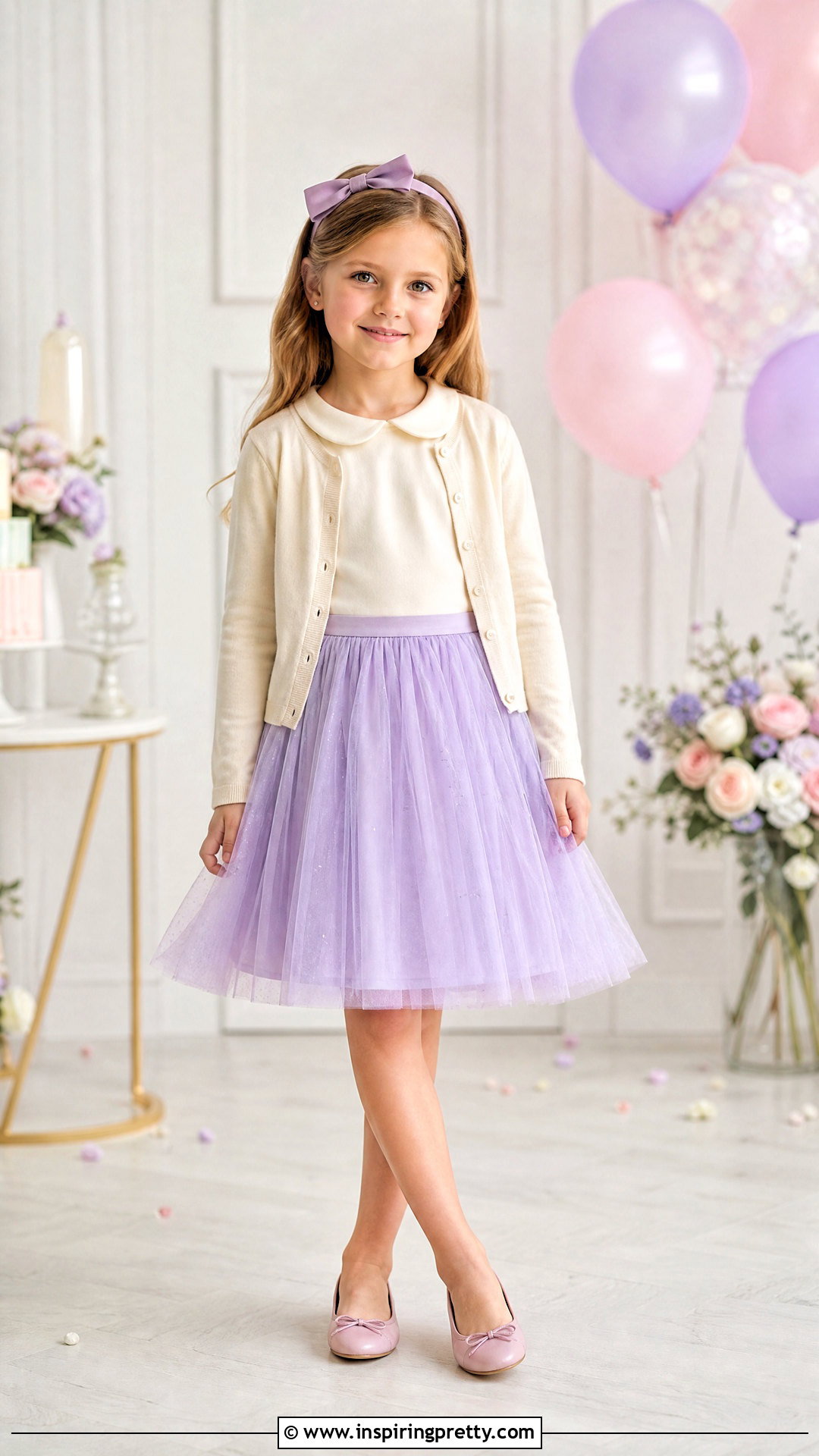 Peter Pan Collar Top With Tulle Skirt - 50 latest kids top designs
