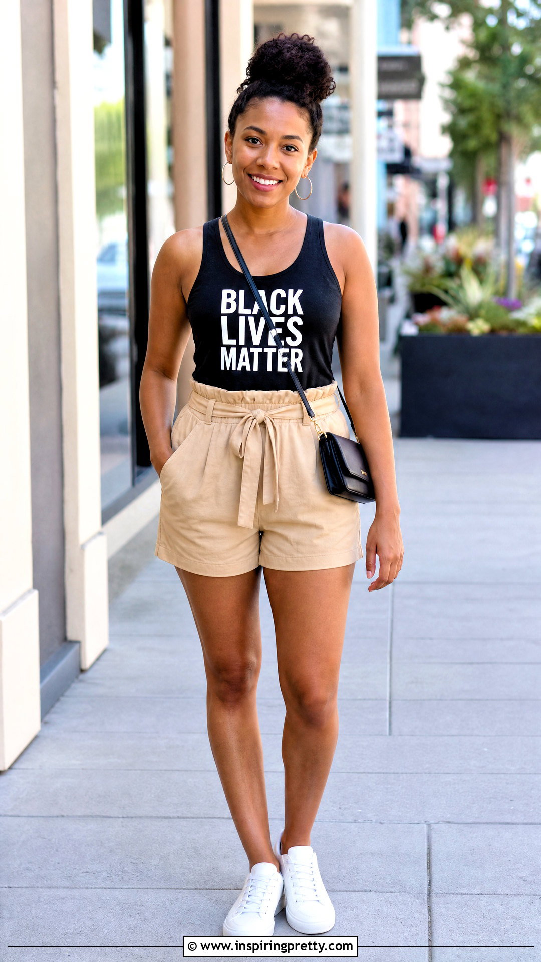 Petite Black Lives Matter Tank With Paperbag Shorts - 20 black lives matter tank tops