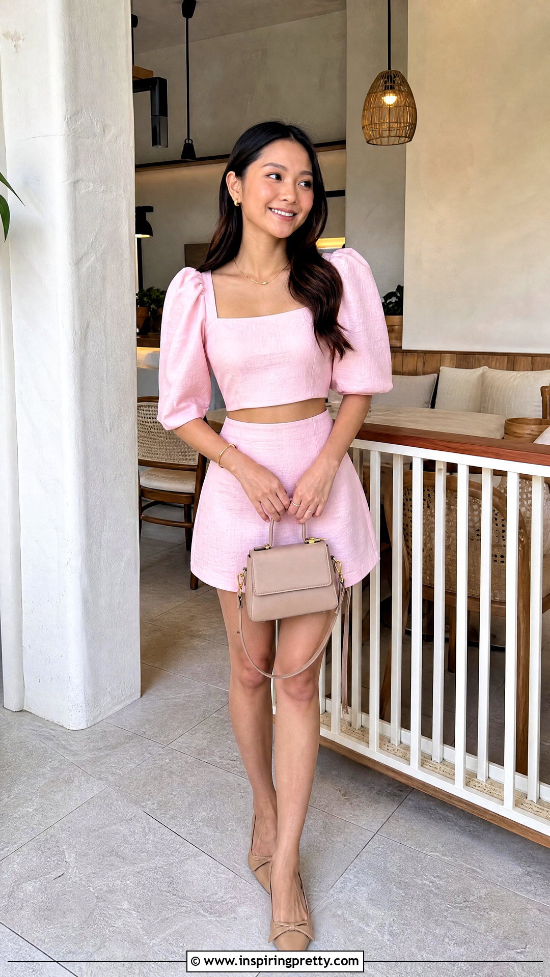 Petite Puff Sleeve Top And Mini Skirt Set - 20 Puff Sleeve Top And Skirt Set ideas