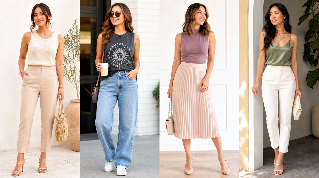 20 Petite Tank Top Outfit Ideas for Flattering Everyday Style
