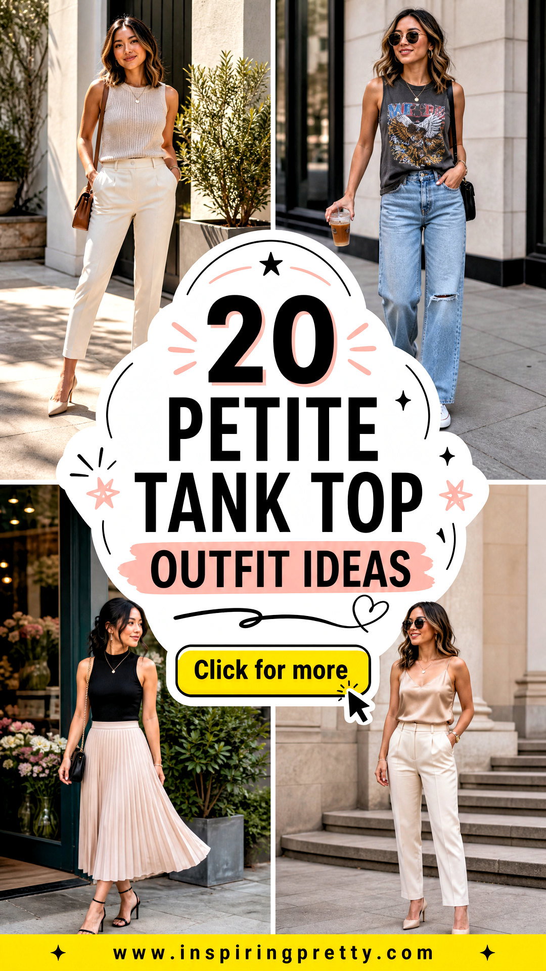 20 Petite Tank Top Outfit Ideas for Flattering Everyday Style - 20 Petite Tank Top Outfit Ideas for Flattering Everyday Style