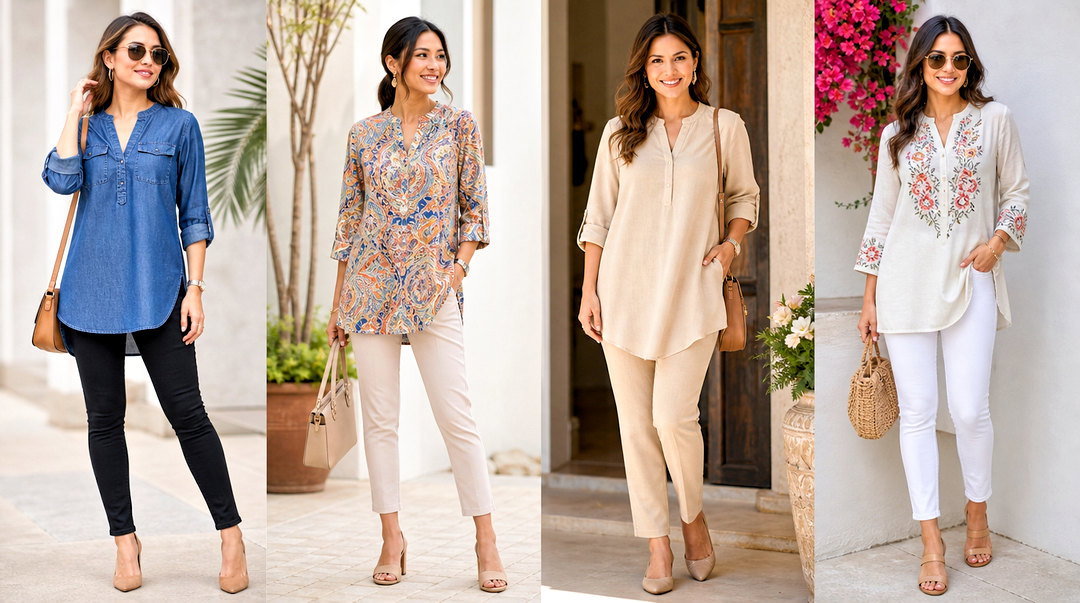 20 Petite Tunic Tops Outfit Ideas for Effortless Style
