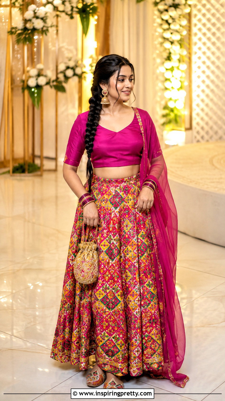 Phulkari Skirt And Crop Top For Punjabi Wedding - 50 skirt and crop top indian weddings