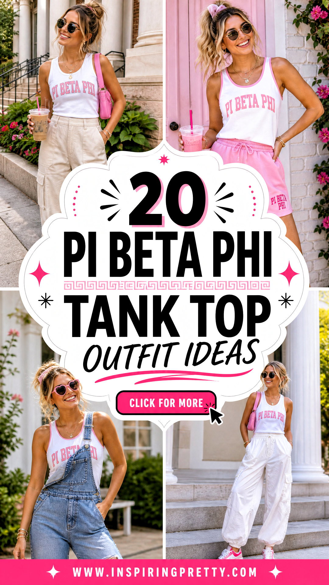 20 Pi Beta Phi Tank Top Outfit Ideas for Stylish Sorority Days - 20 Pi Beta Phi Tank Top Outfit Ideas for Stylish Sorority Days