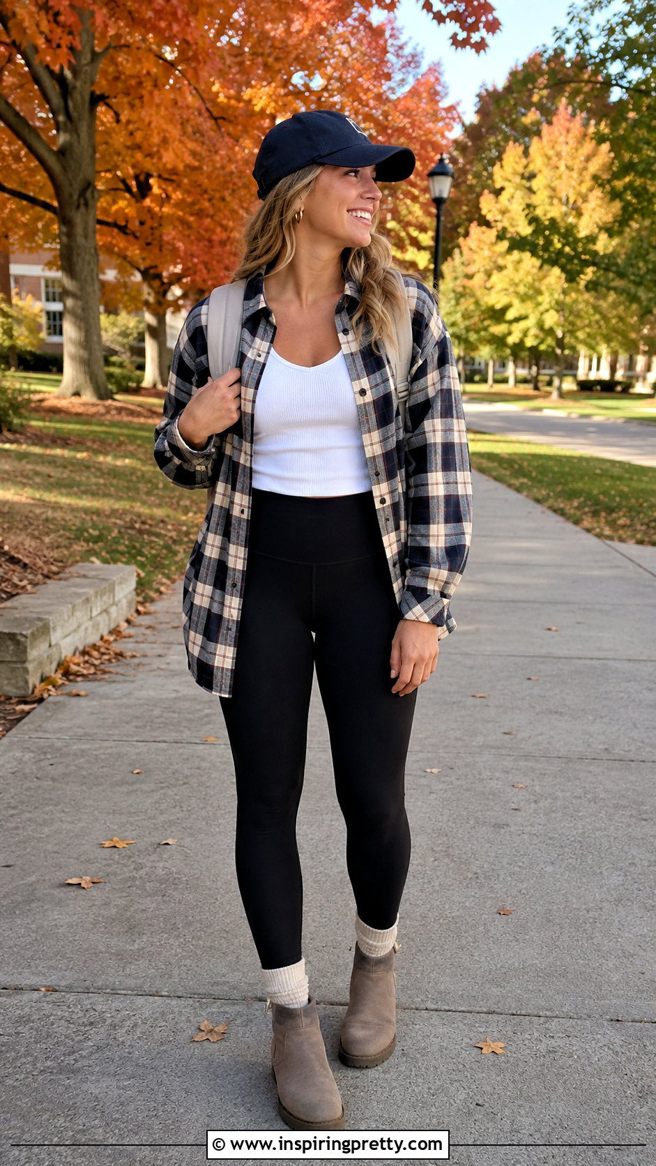 Pi Beta Phi Tank Top With Flannel And Leggings - 20 pi beta phi tank top outfit ideas