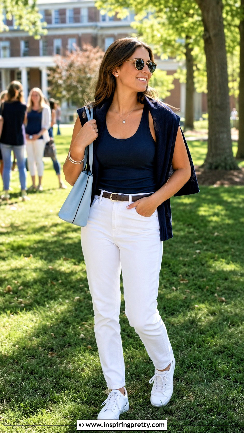 Pi Beta Phi Tank Top With White Jeans - 20 pi beta phi tank top outfit ideas