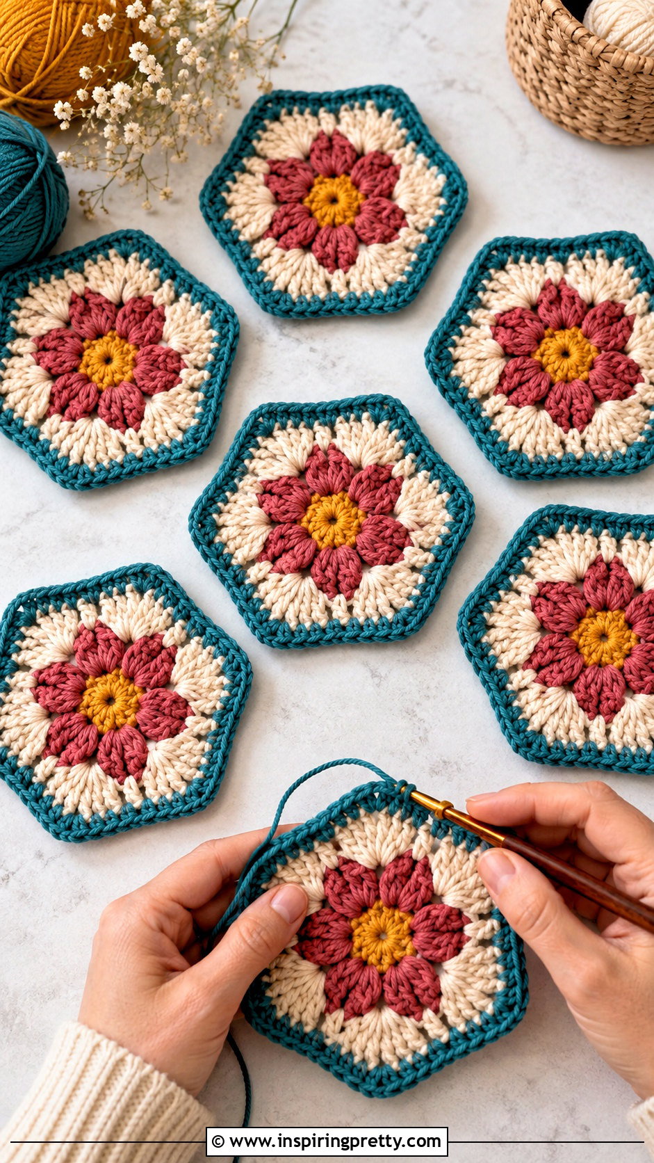 Piastrella Fiore Africano - 50 top uncinetto tutorial italiano ideas