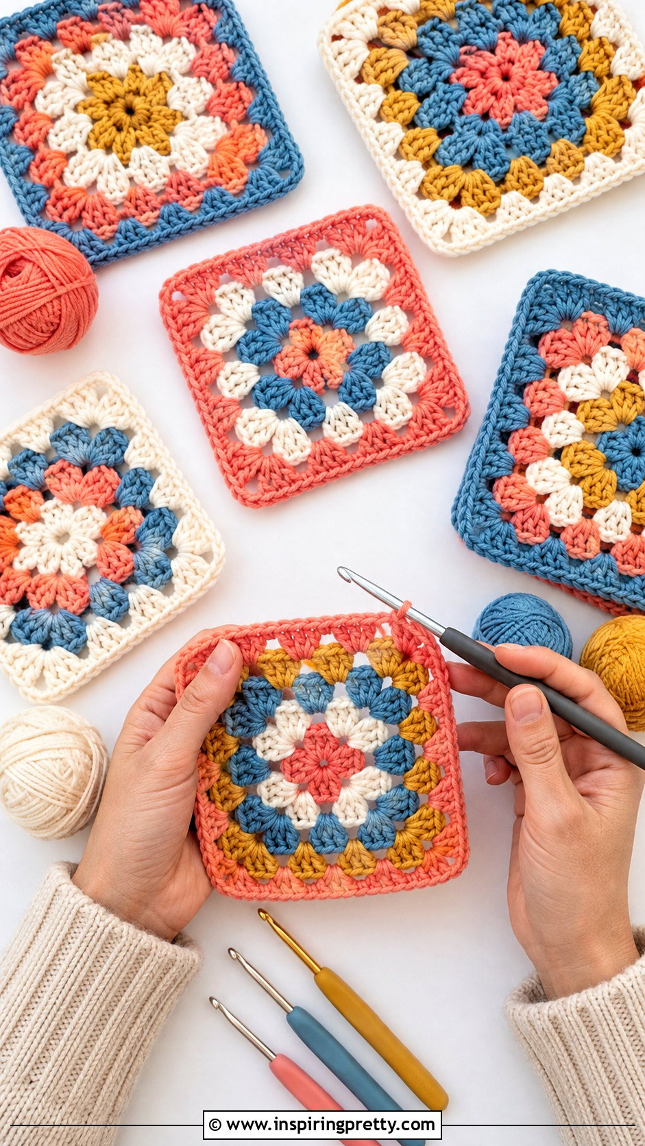 Piastrella Granny Square - 50 top uncinetto tutorial italiano ideas
