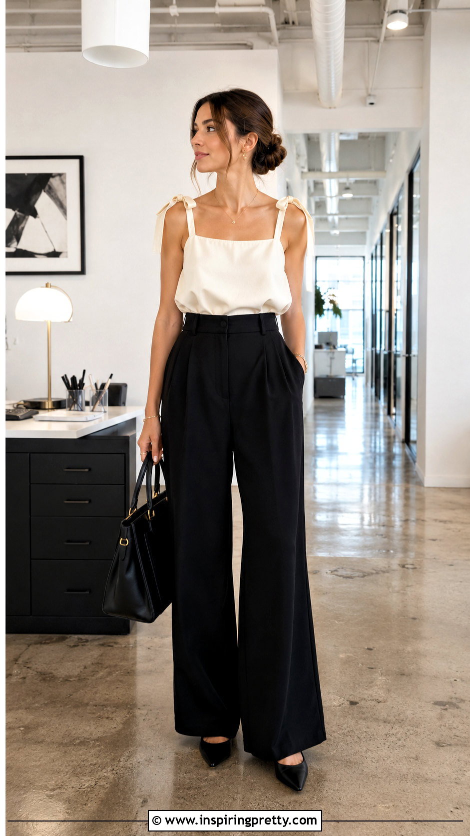 Pillowcase Tank Top With Wide Leg Trousers - 25 pillowcase tank top outfit ideas