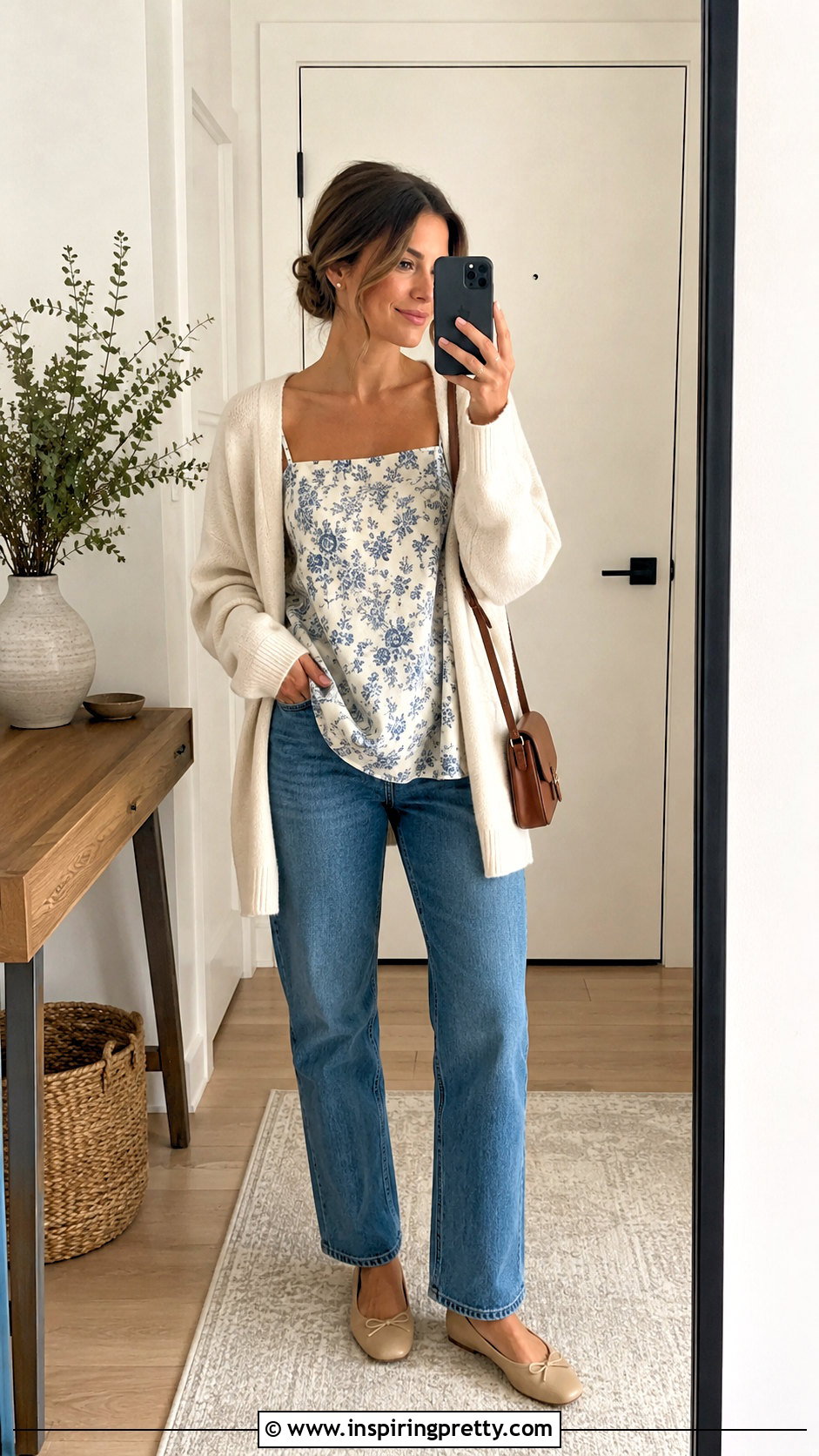 Pillowcase Tank Top With a Cardigan and Jeans - 25 pillowcase tank top outfit ideas
