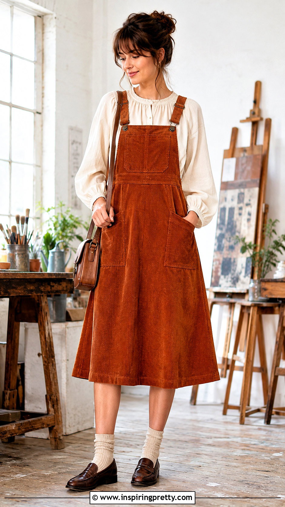 Pinafore Dress And Blouse Sewing Look - 50 top nähen ideas
