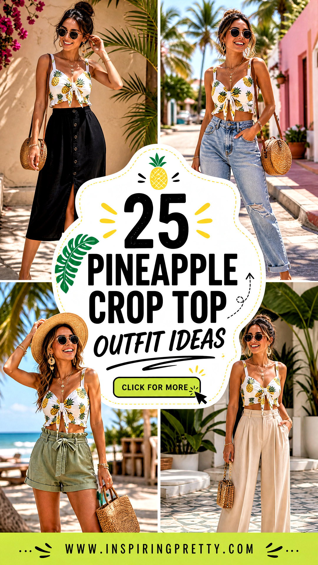 25 Pineapple Crop Top Outfit Ideas for Fun Tropical Looks - 25 Pineapple Crop Top Outfit Ideas for Fun Tropical Looks