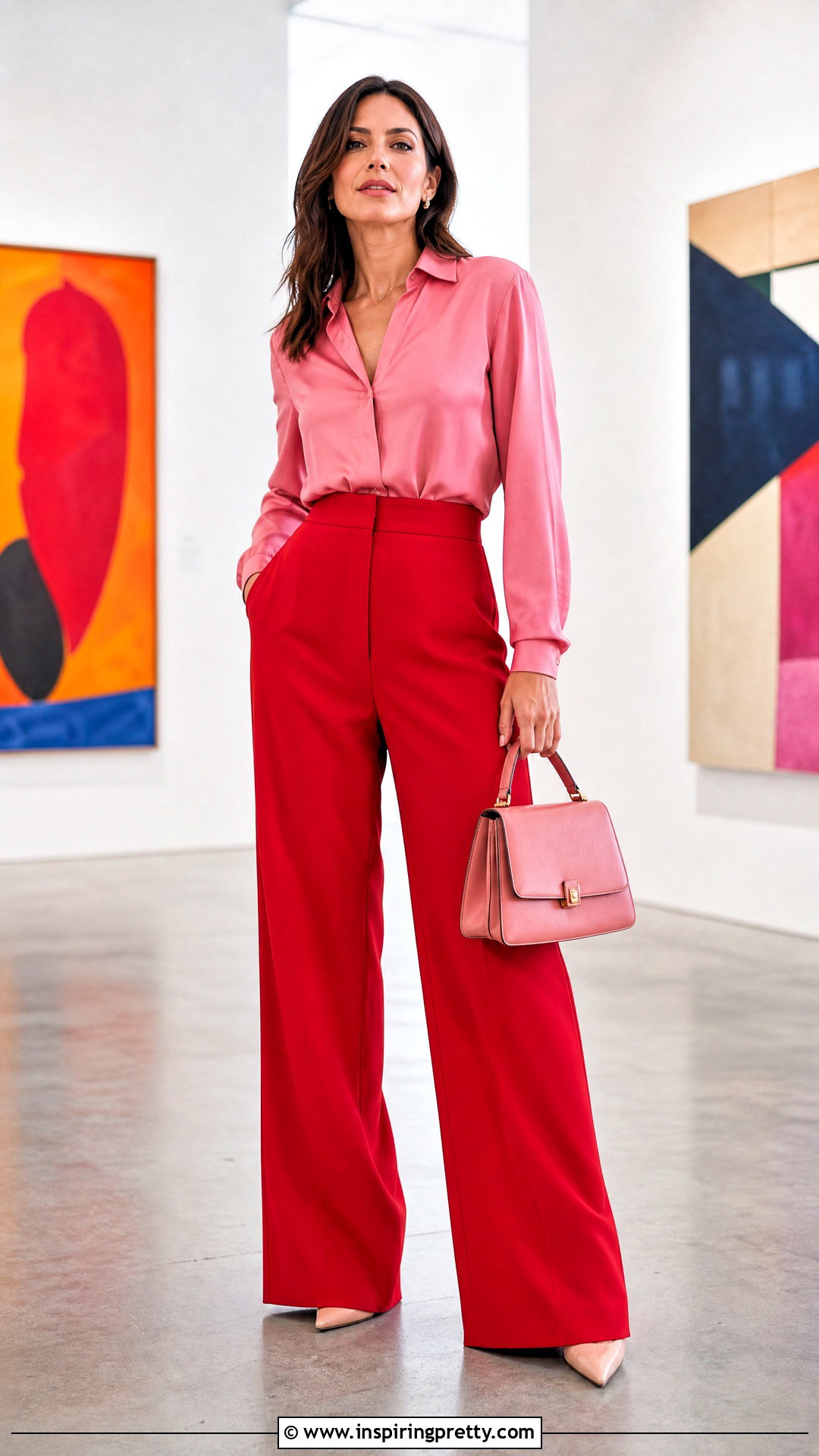 Pink And Red Color Block Outfit - 50 top rosa outfit ideas