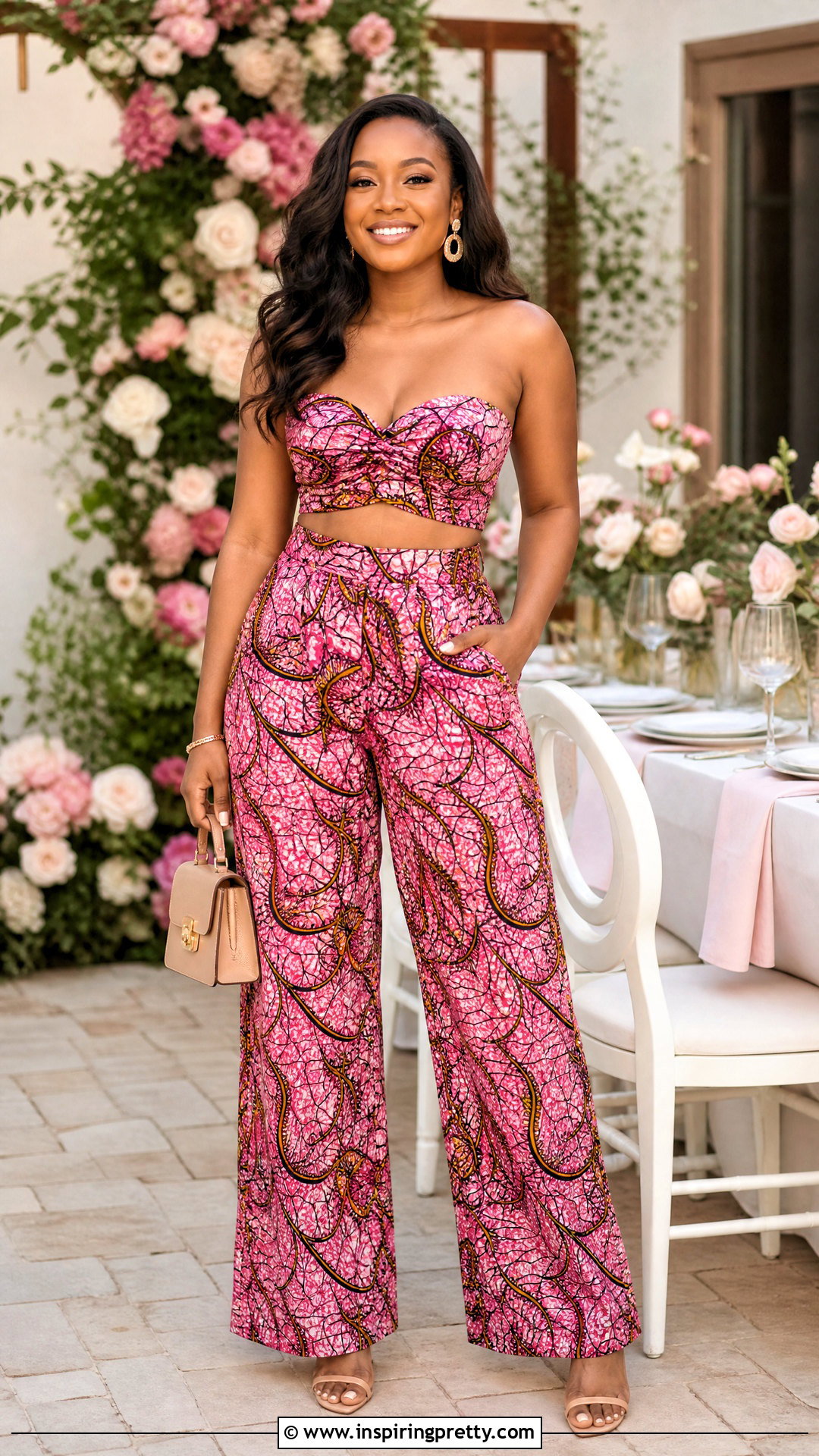 Pink Ankara Crop Top And Palazzo Pants - 50 ankara crop top and palazzo pants