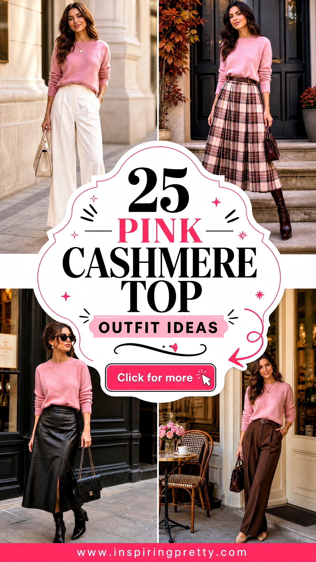 25 Pink Cashmere Top Outfit Ideas for Cozy Polished Looks - 25 Pink Cashmere Top Outfit Ideas for Cozy Polished Looks