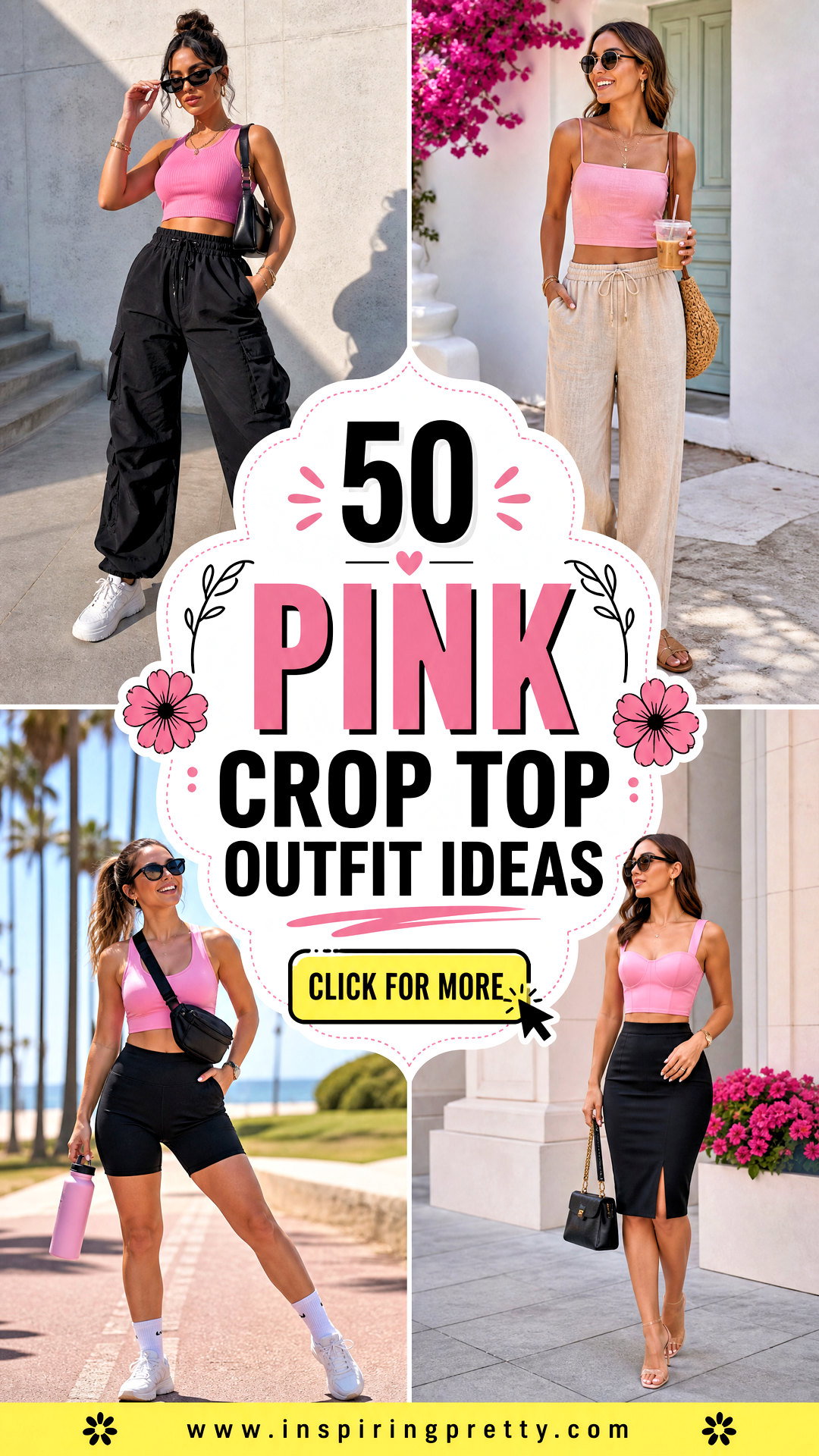 50 Pink Crop Top Outfit Ideas for Fresh Spring-to-Summer Style - 50 Pink Crop Top Outfit Ideas for Fresh Spring-to-Summer Style