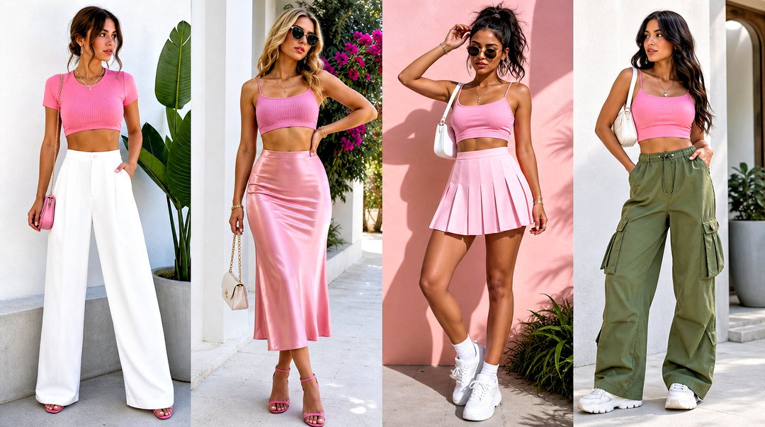 25 Pink Crop Top White Background Ideas for Stylish Shoots