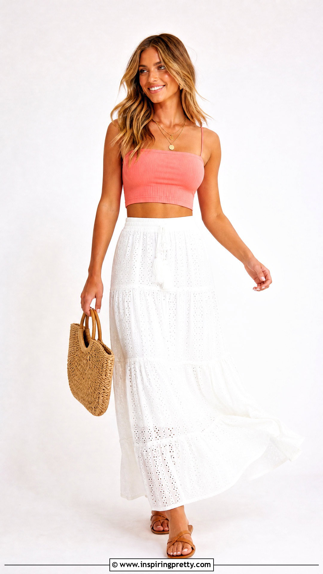 Pink Crop Top With White Maxi Skirt - 25 Pink Crop Top White Background ideas