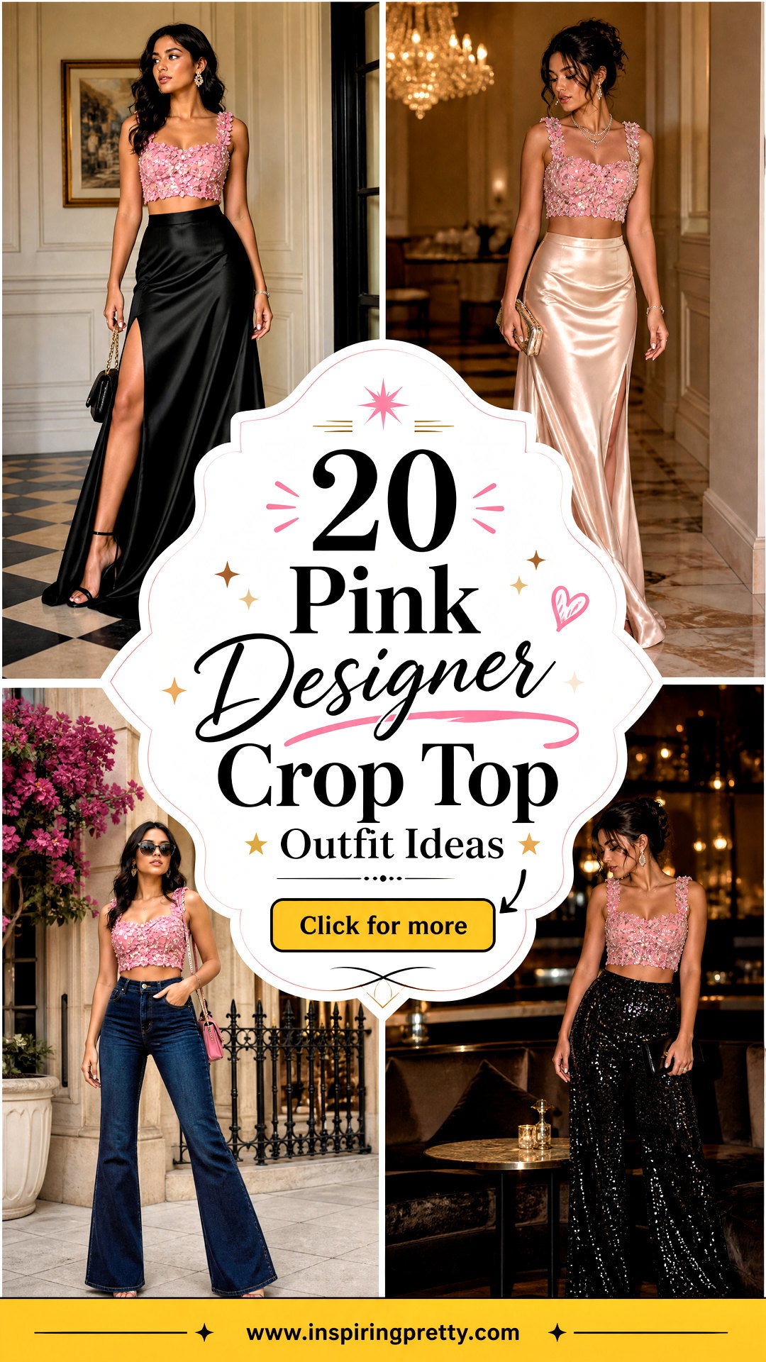 20 Pink Designer Crop Top Outfit Ideas for Luxe Styling - 20 Pink Designer Crop Top Outfit Ideas for Luxe Styling