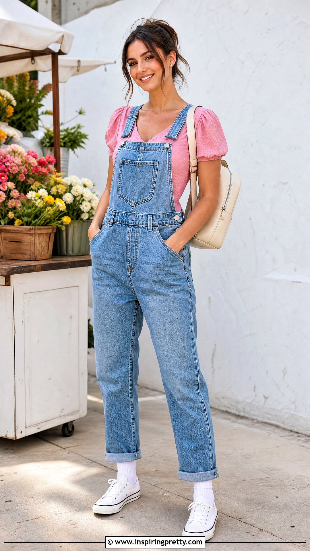 Pink Gina Top With Overalls - 25 pink gina top outfit ideas