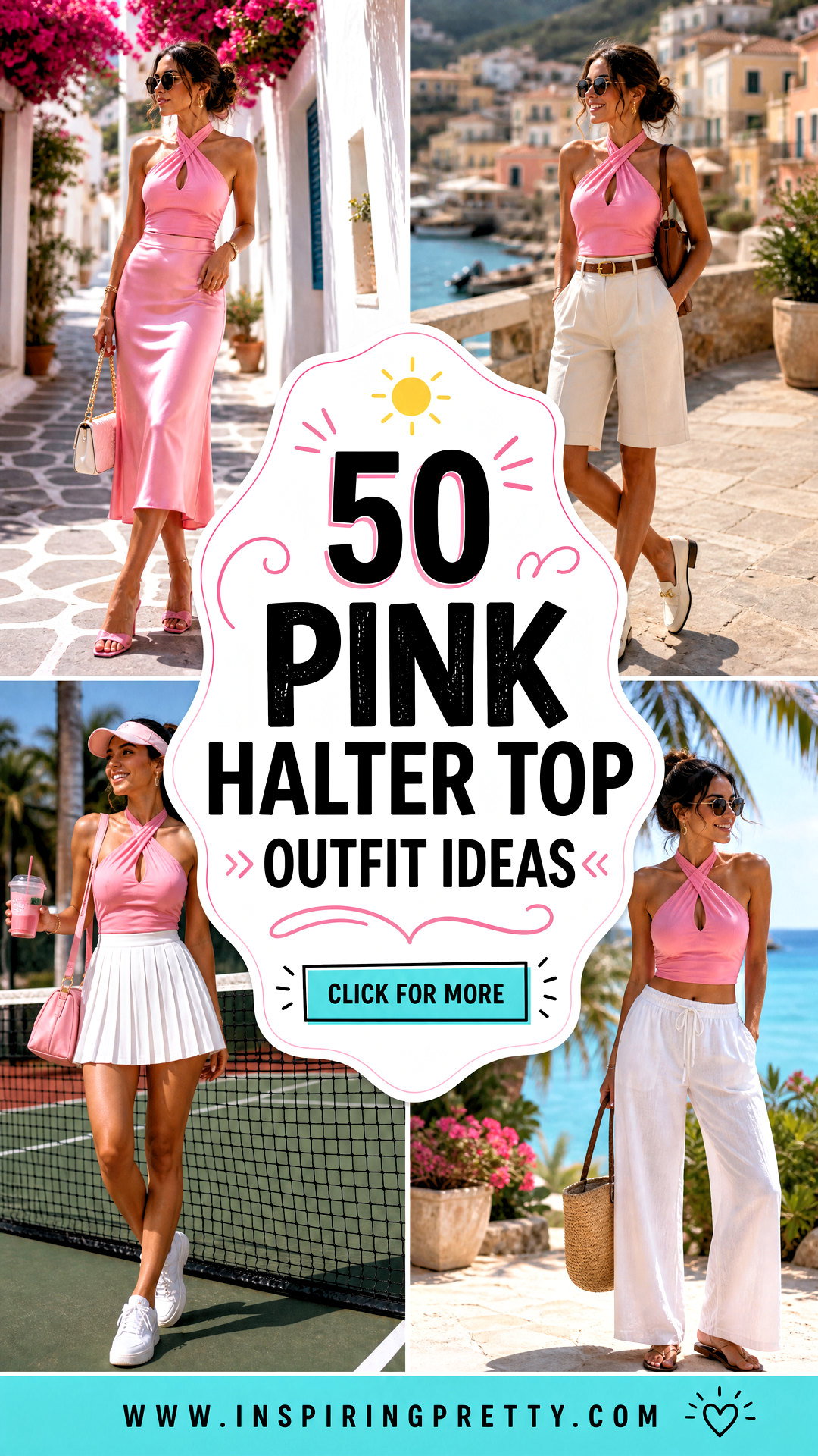 50 Pink Halter Top Outfit Ideas for Chic Vacation Style - 50 Pink Halter Top Outfit Ideas for Chic Vacation Style
