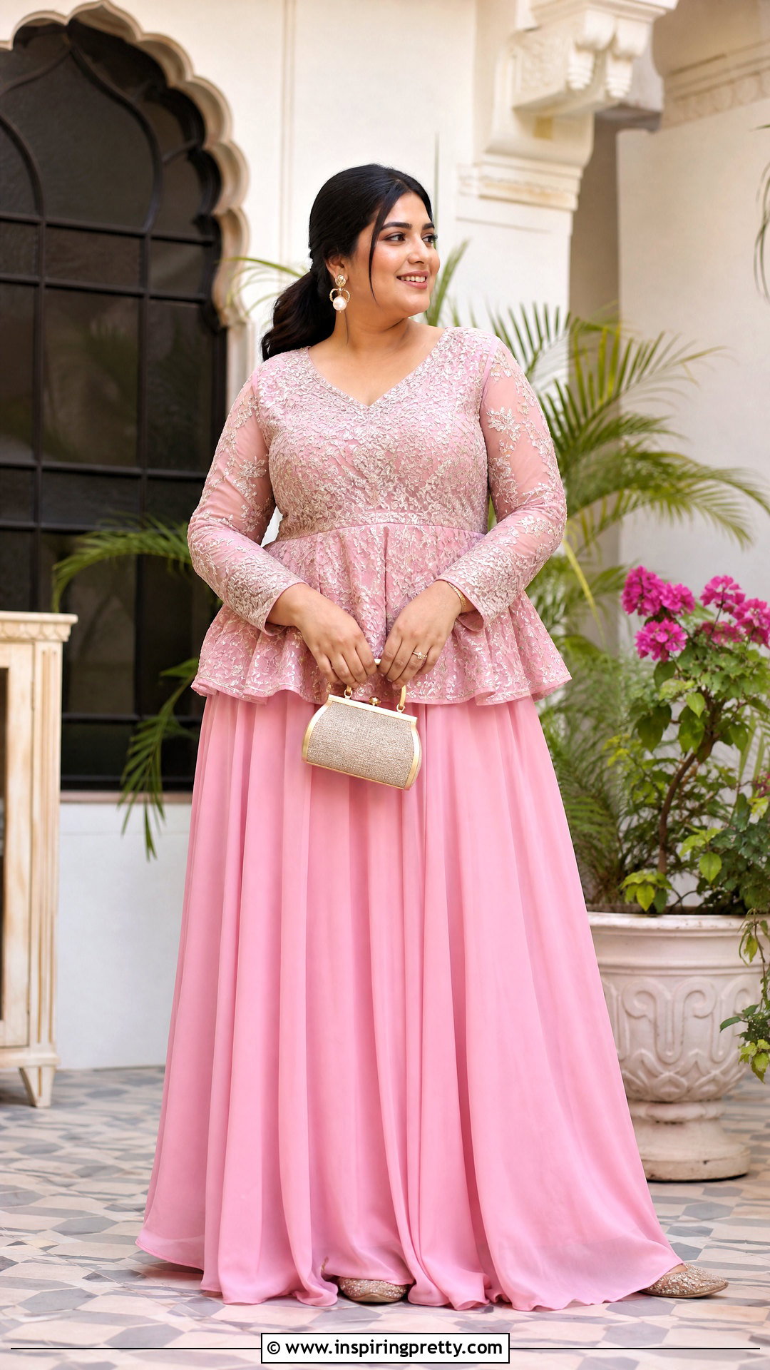 Pink Indian Skirt And Peplum Top Outfit - 50 indian skirt and top outfits