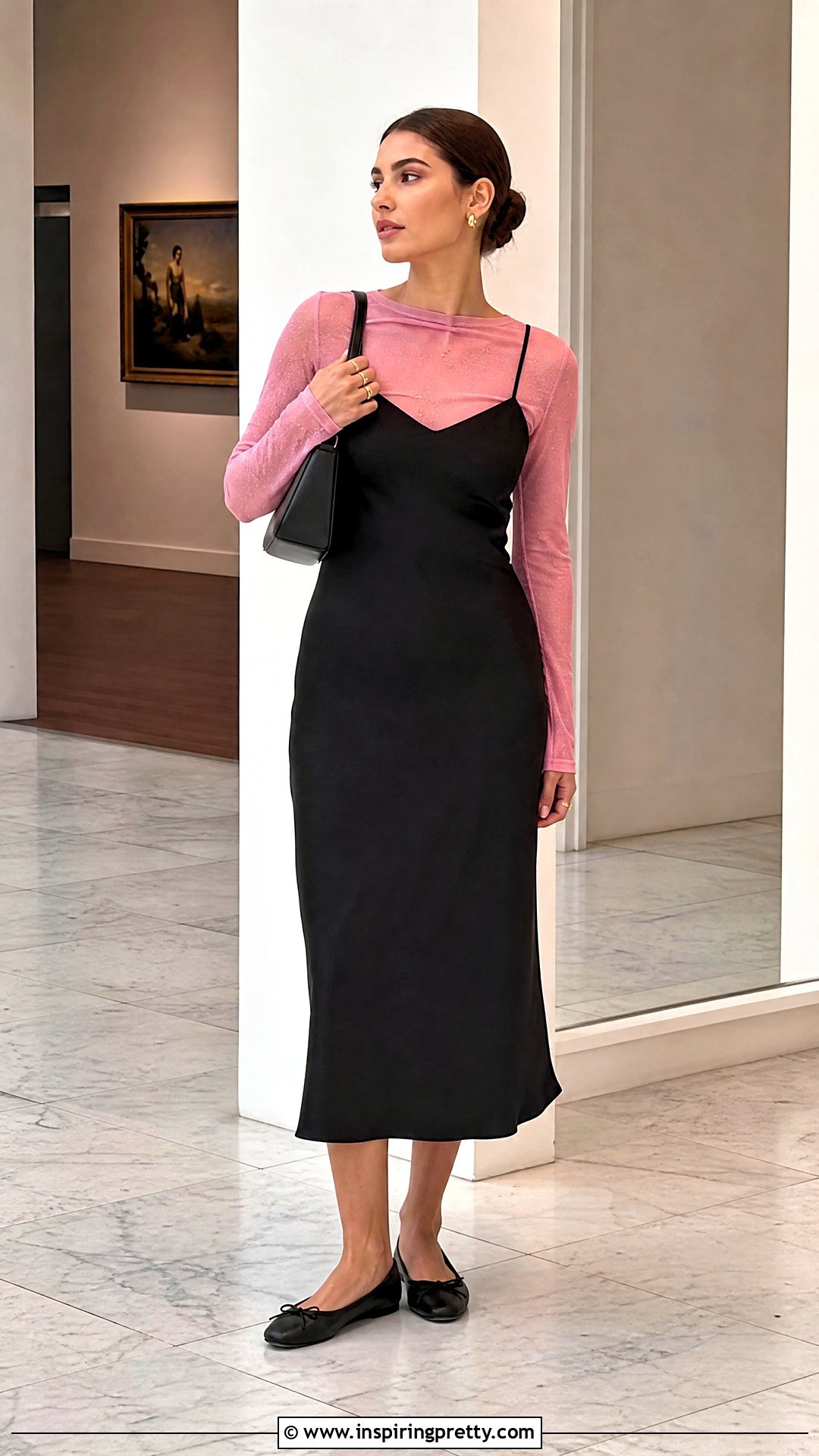 Pink Sheer Top With Slip Dress - 20 Pink Sheer Fashion Top outfit ideas